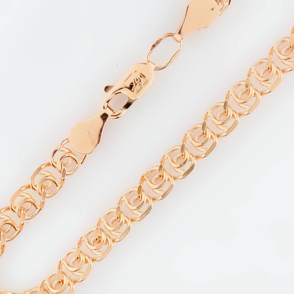 Браслет из красного золота 585 пробы