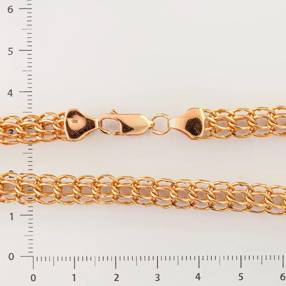 Браслет из красного золота 585 пробы