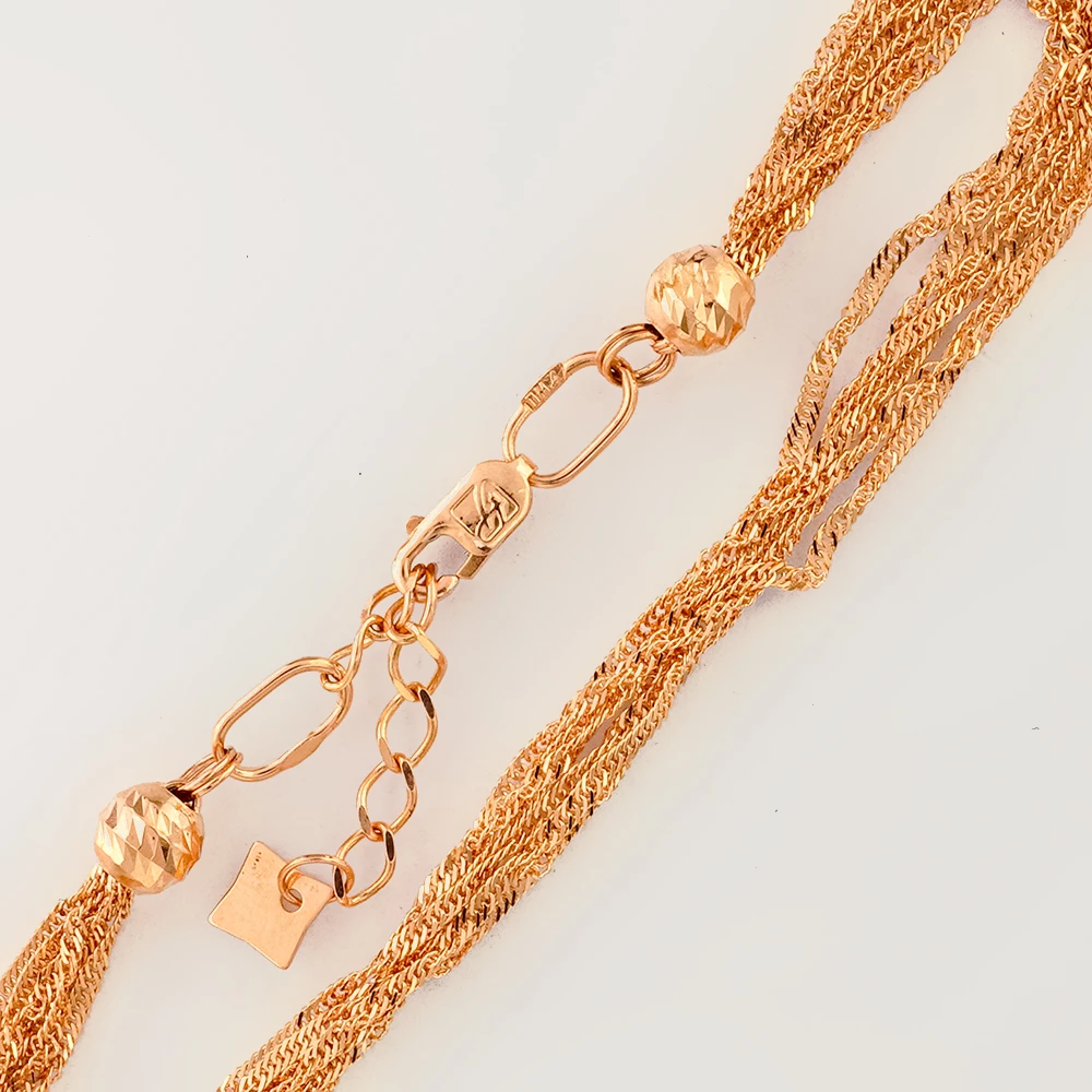 Браслет из красного золота 585 пробы