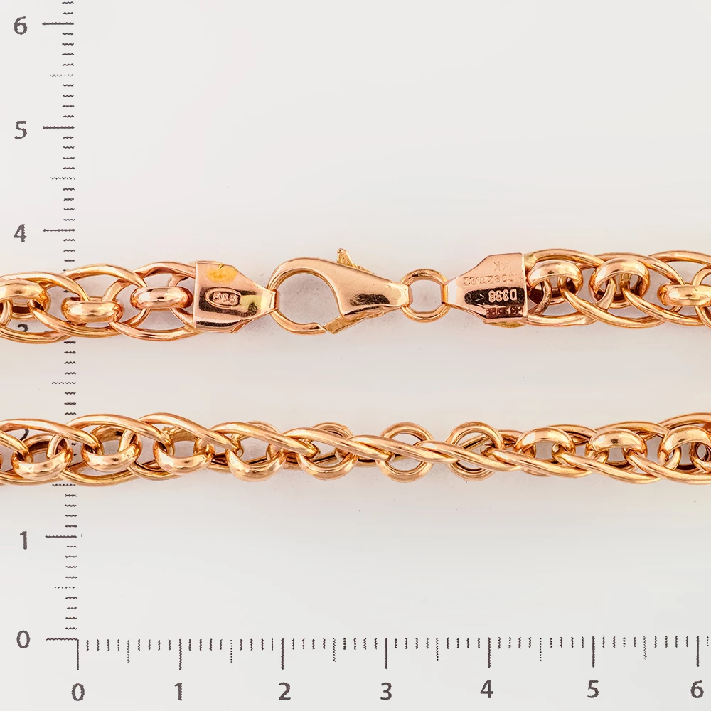 Браслет из красного золота 585 пробы