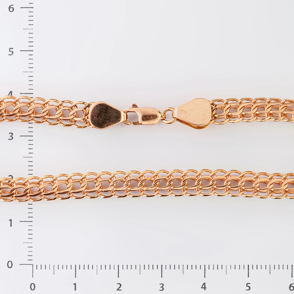 Браслет из красного золота 585 пробы