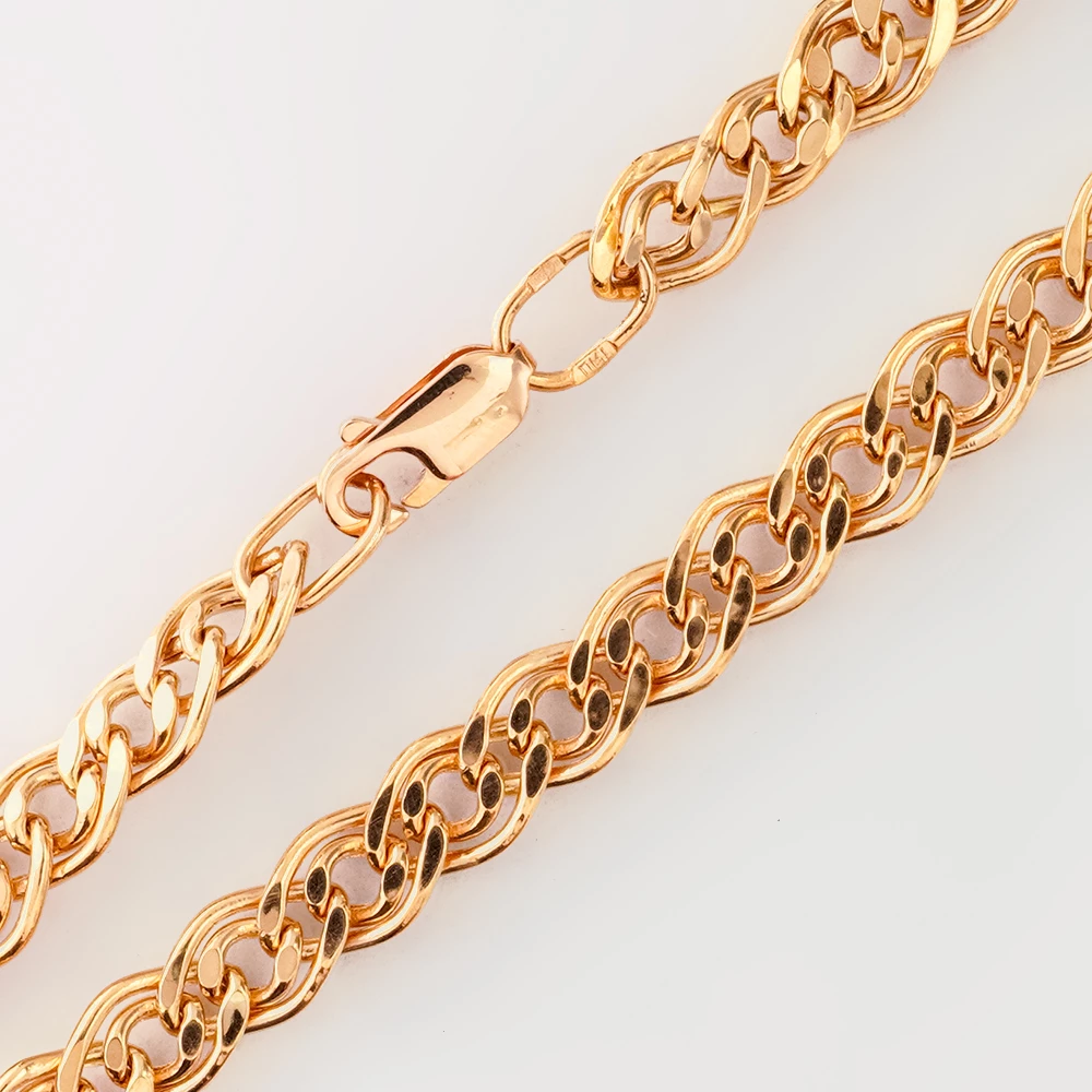 Браслет из красного золота 585 пробы