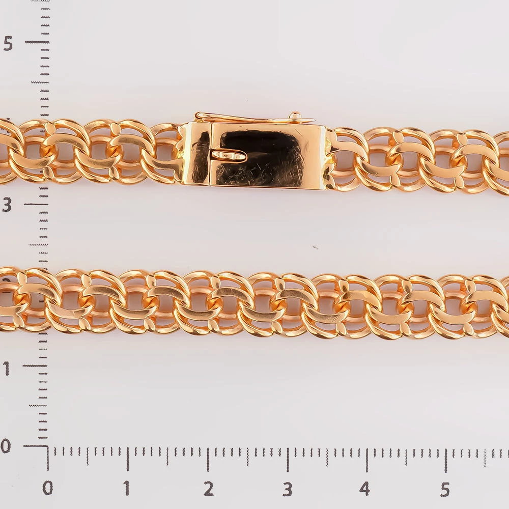 Браслет из красного золота 585 пробы