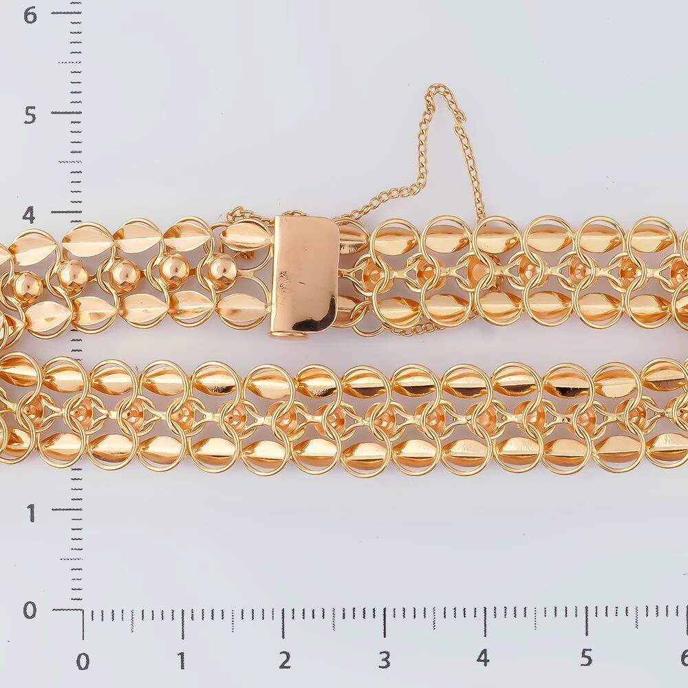 Браслет из красного золота 585 пробы