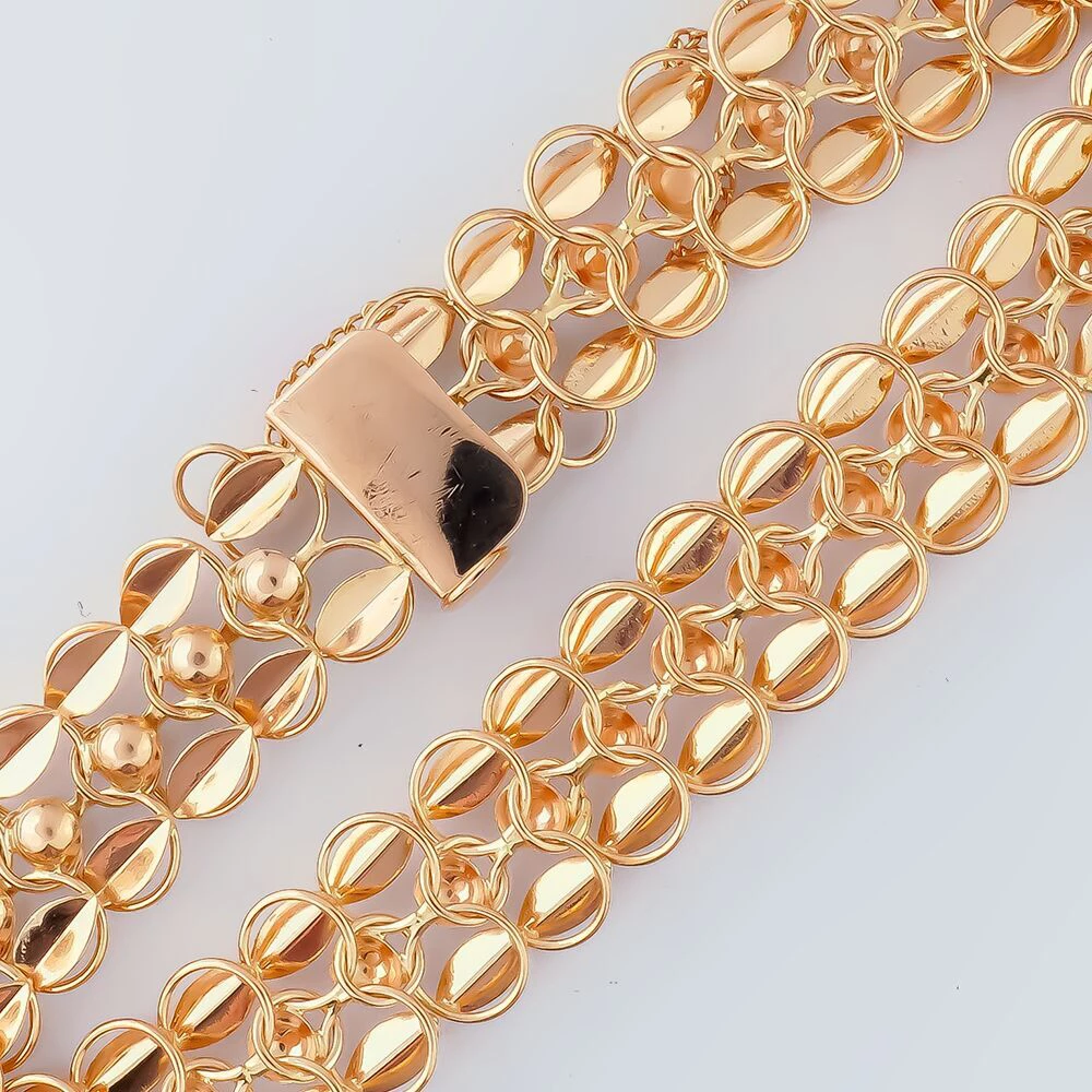 Браслет из красного золота 585 пробы