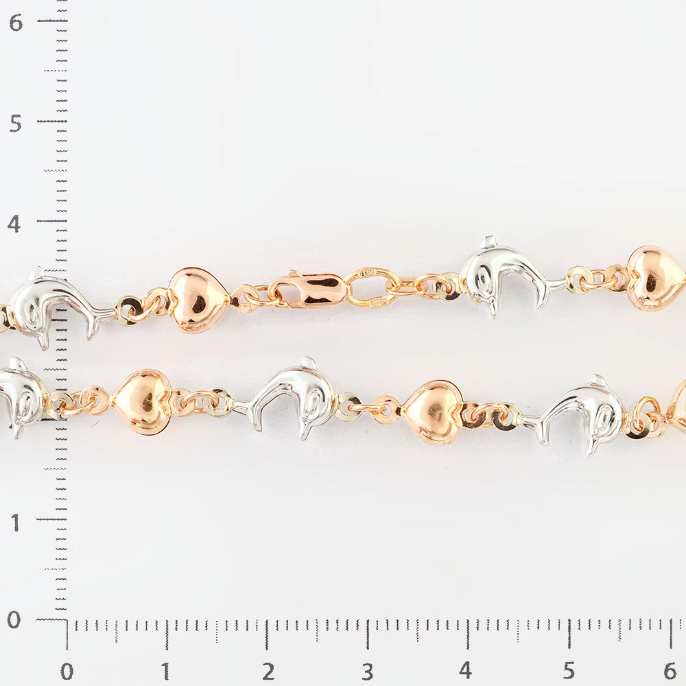 Браслет из красного золота 585 пробы