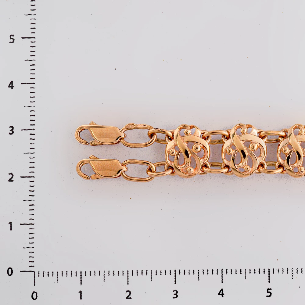 Браслет из красного золота 585 пробы