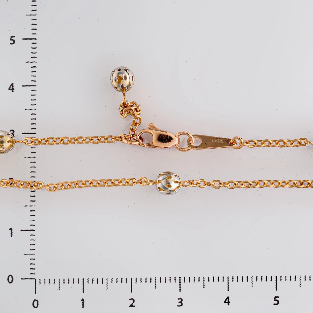 Браслет из красного золота 585 пробы