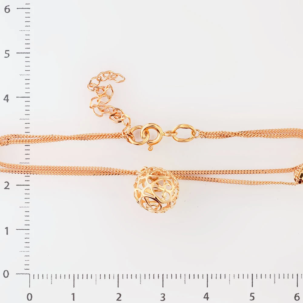 Браслет из красного золота 585 пробы