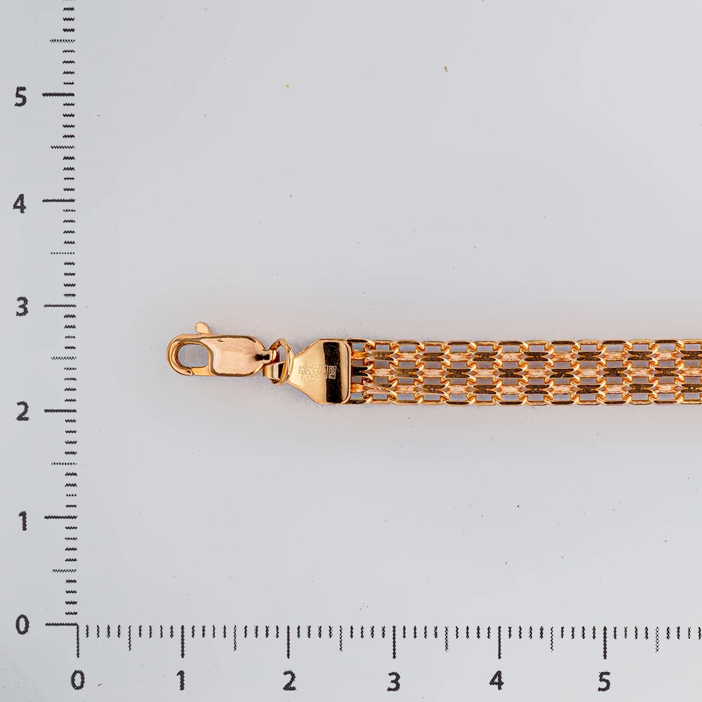 Браслет из красного золота 585 пробы