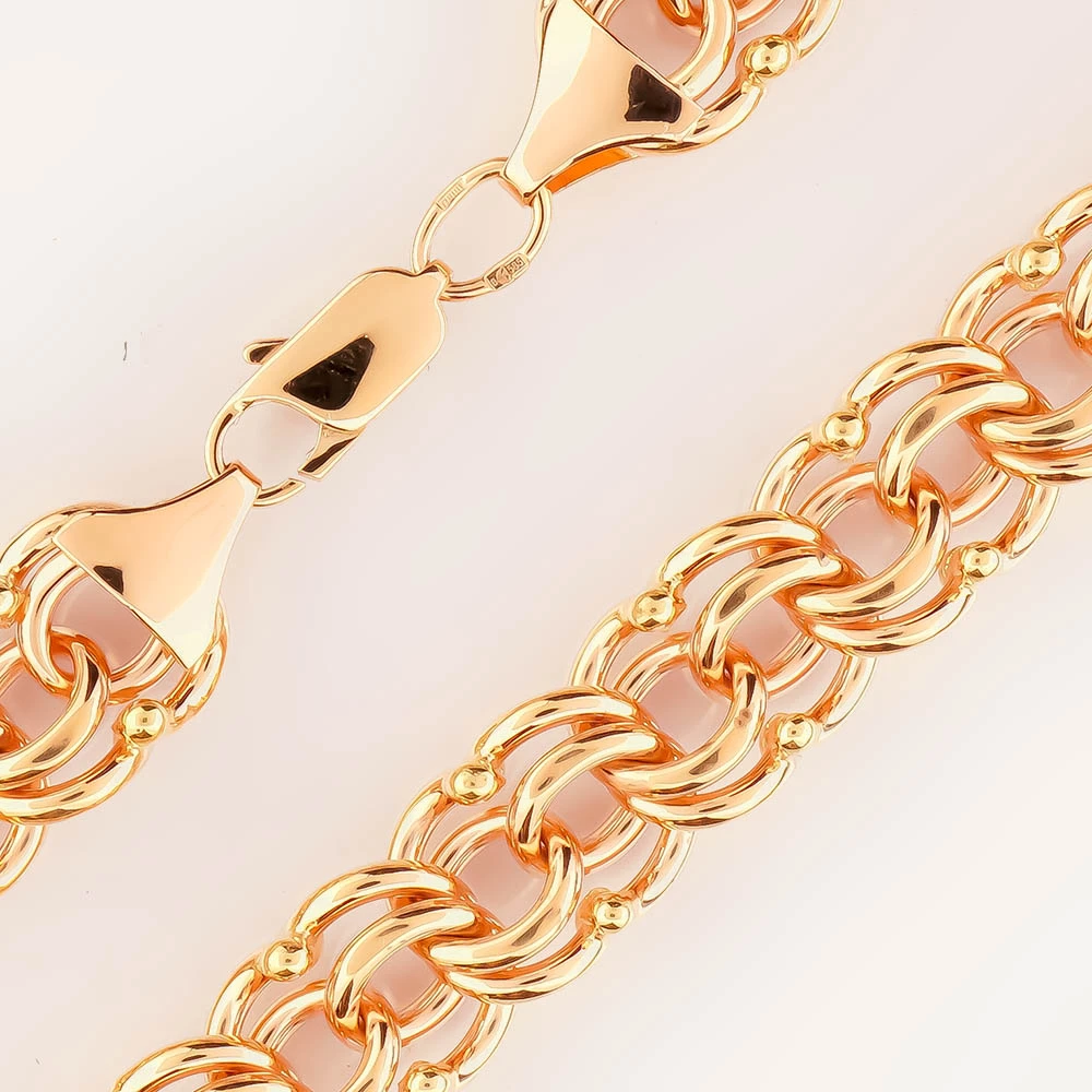 Браслет из красного золота 585 пробы