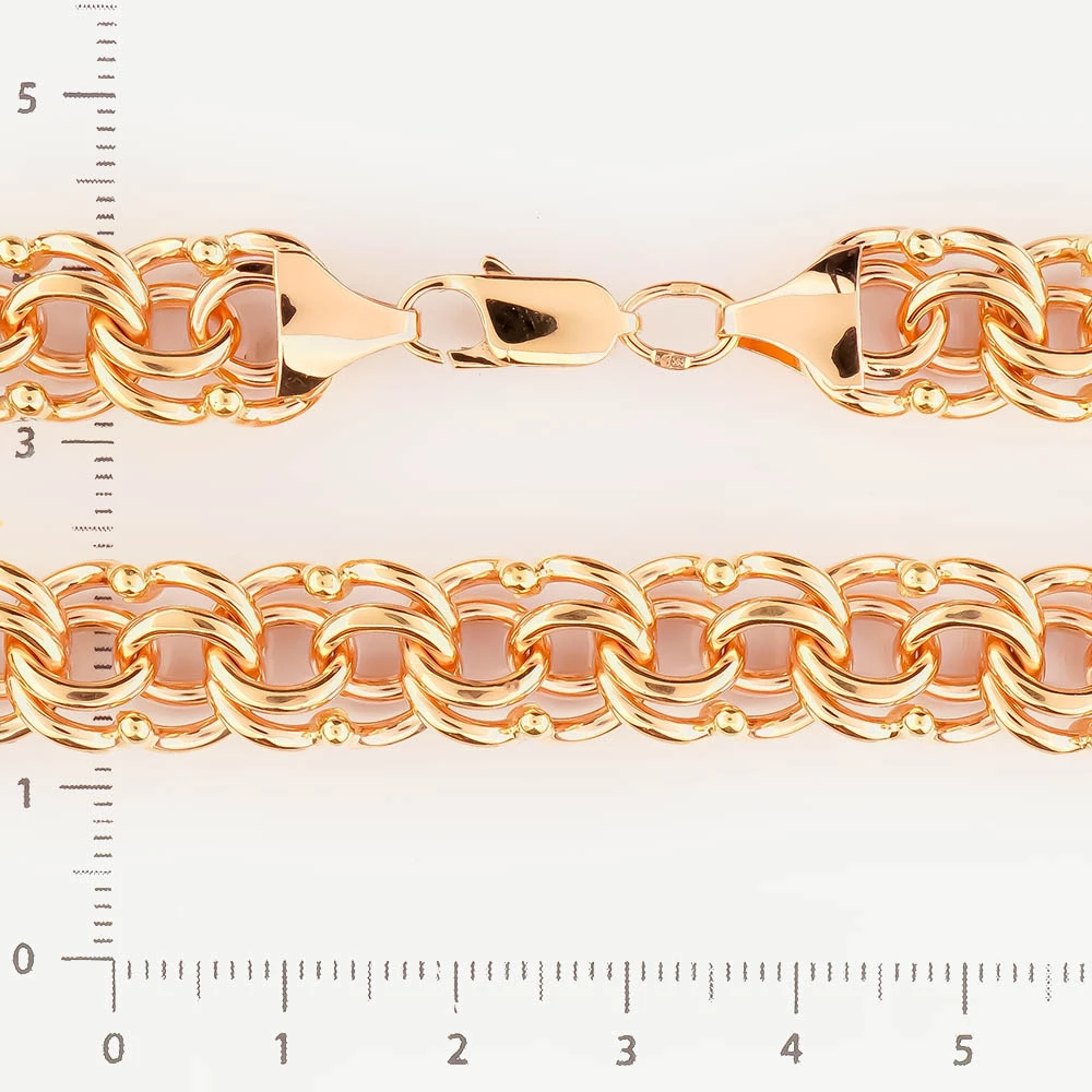 Браслет из красного золота 585 пробы