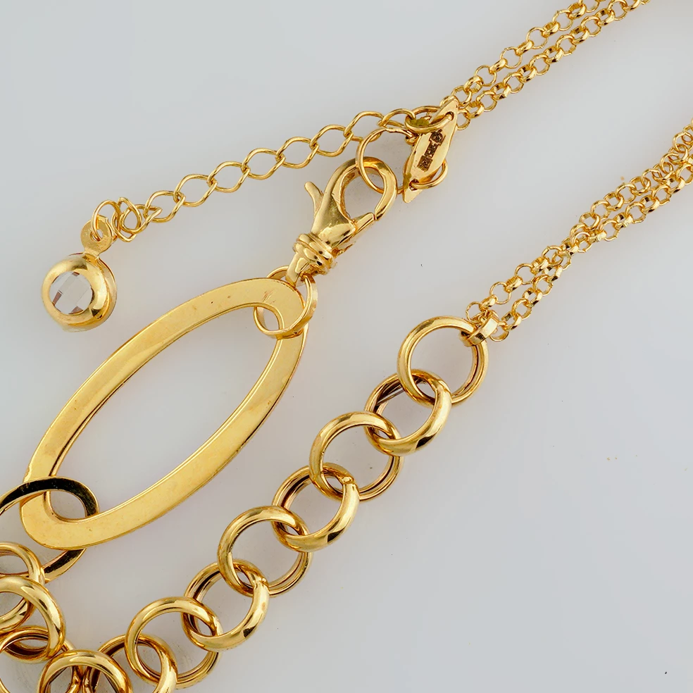 Браслет с фианитом из желтого золота 585 пробы