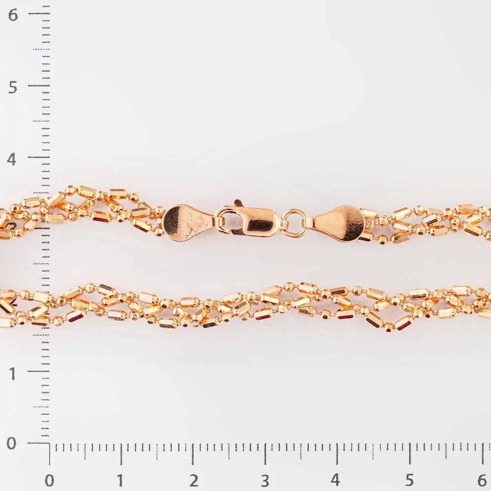 Браслет из красного золота 585 пробы