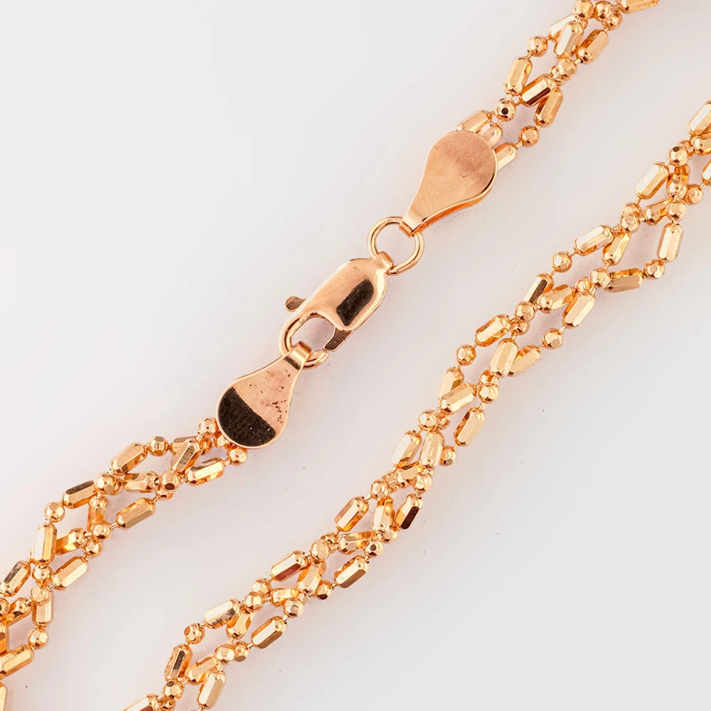 Браслет из красного золота 585 пробы