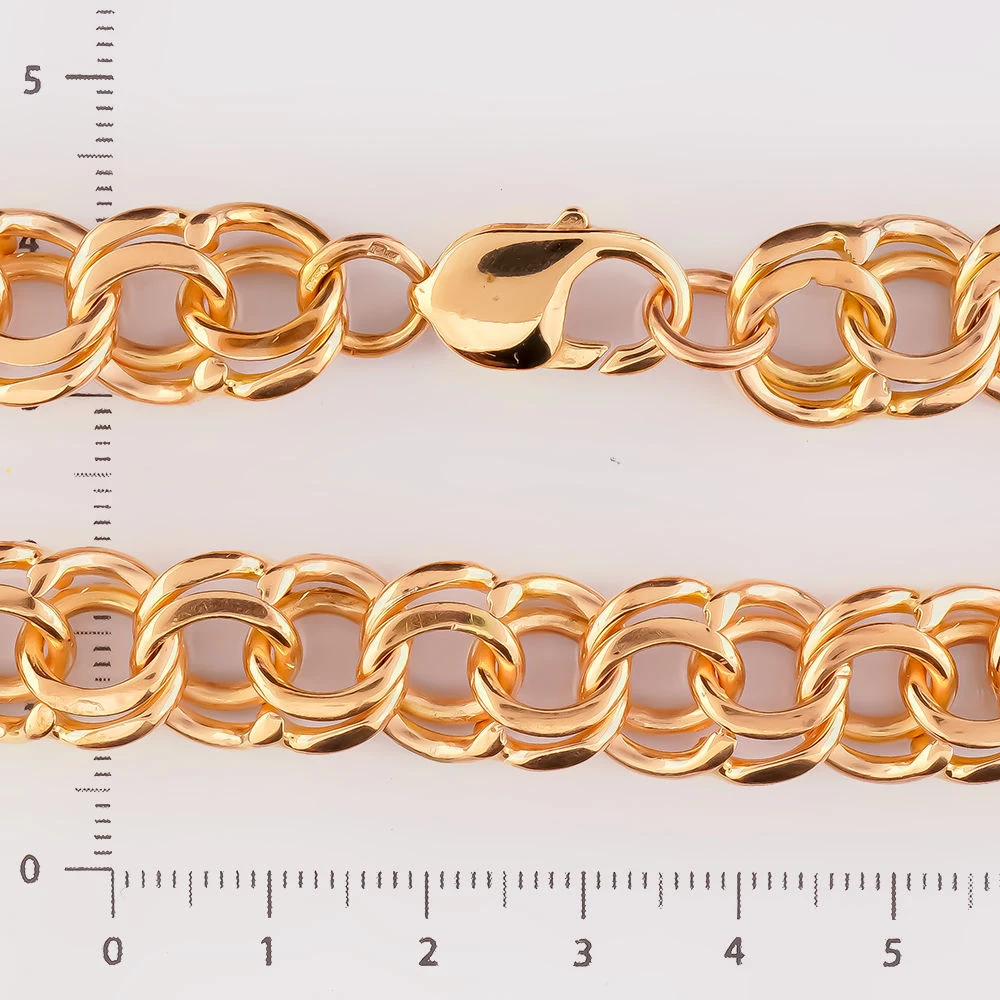 Браслет из красного золота 585 пробы