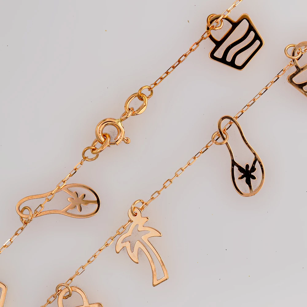 Браслет из красного золота 585 пробы