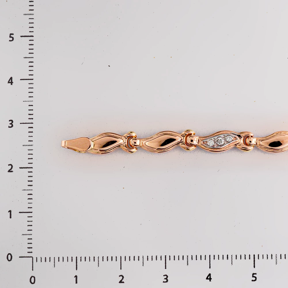 Браслет из красного золота 585 пробы