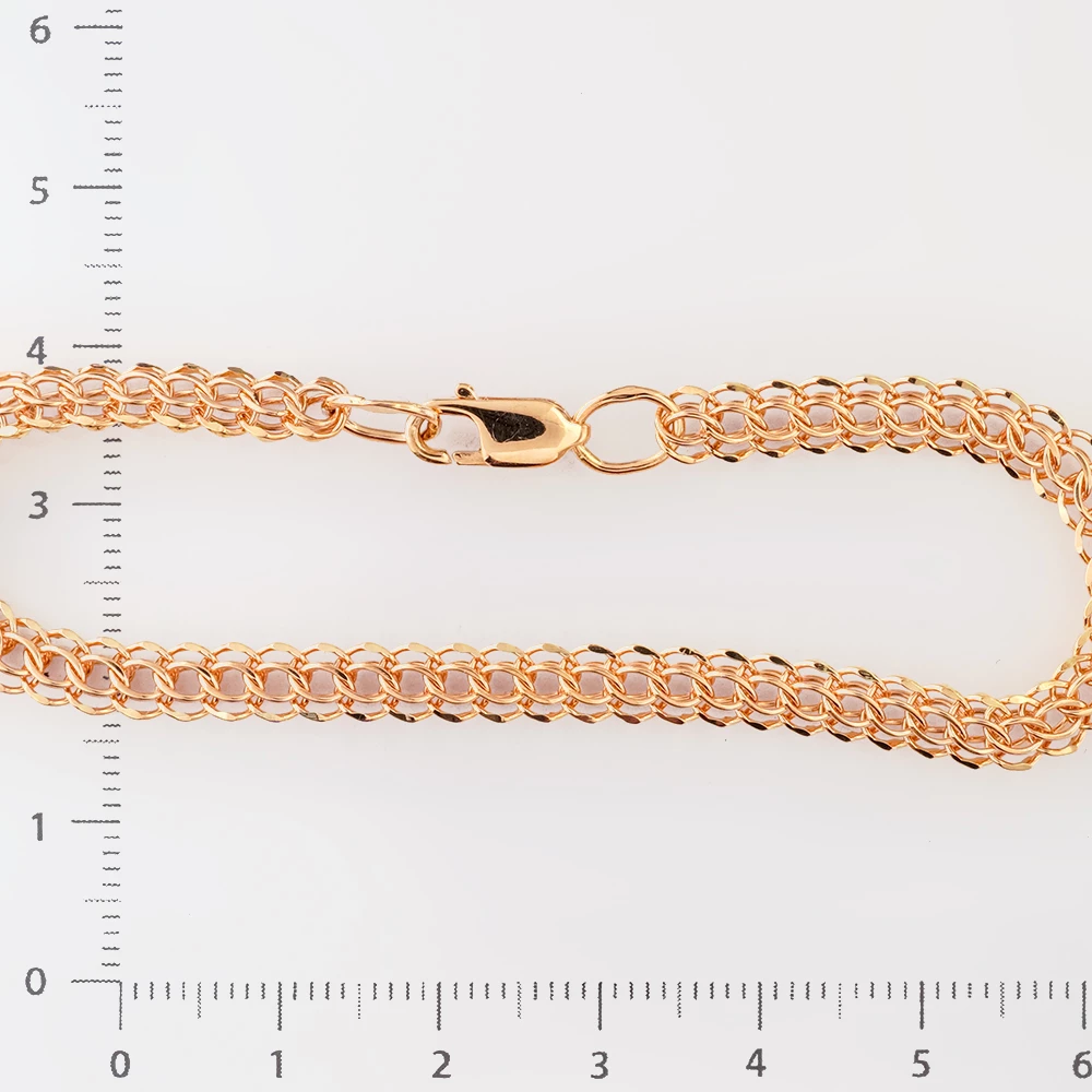 Браслет из красного золота 585 пробы