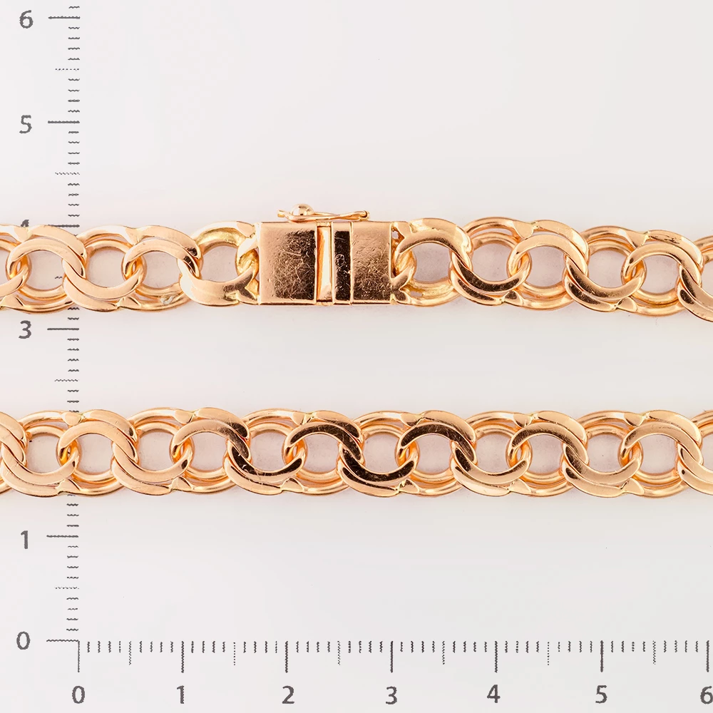 Браслет из красного золота 585 пробы