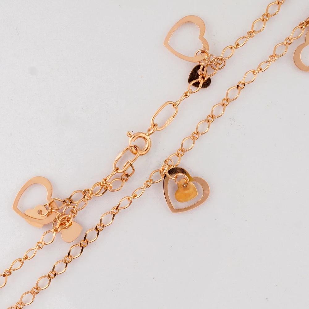 Браслет из красного золота 585 пробы