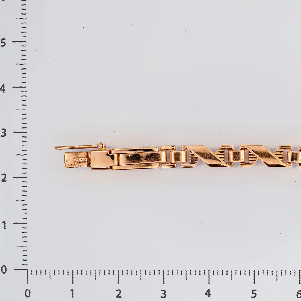 Браслет из красного золота 585 пробы