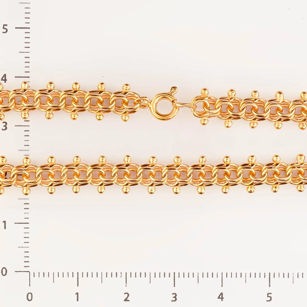 Браслет из красного золота 585 пробы