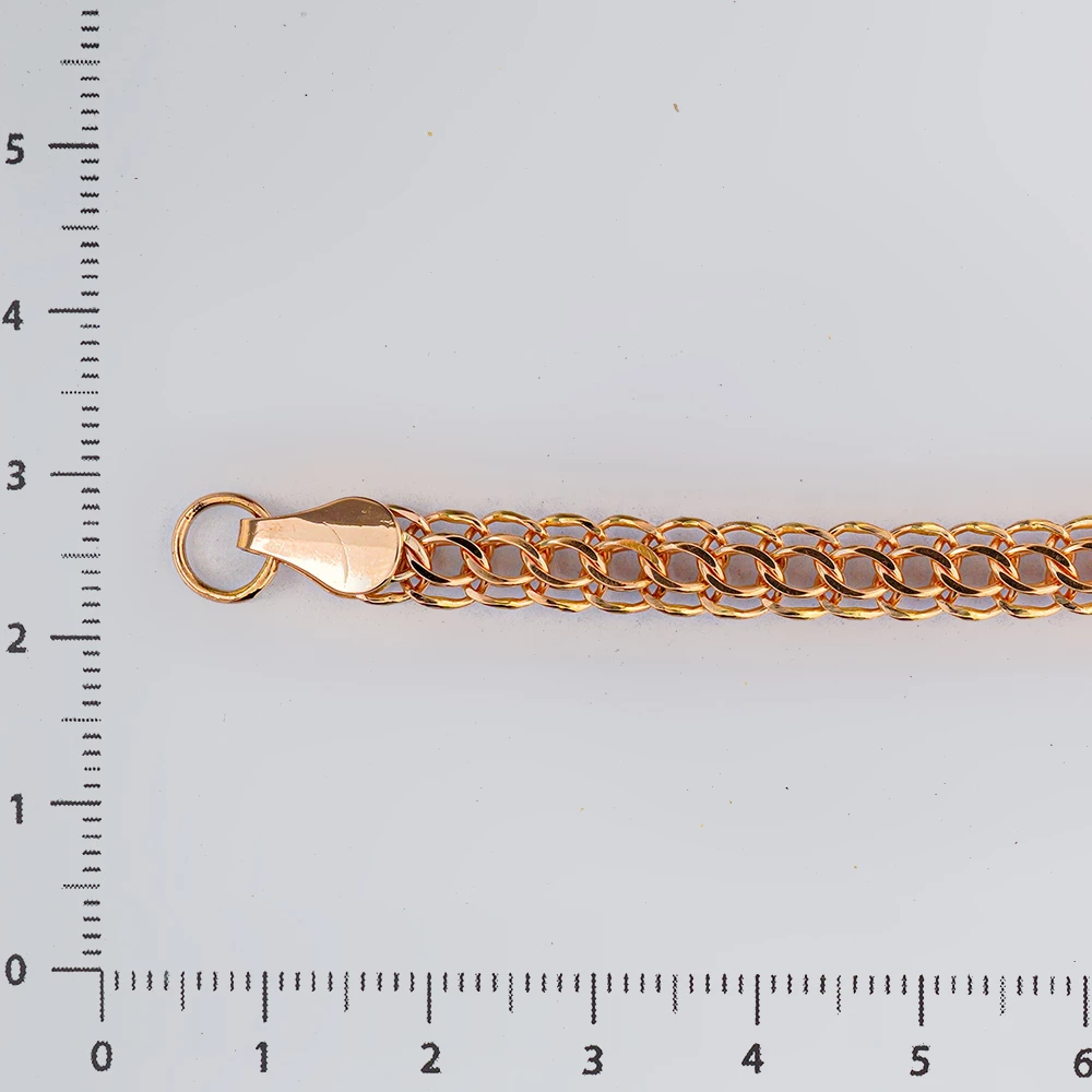 Браслет из красного золота 585 пробы