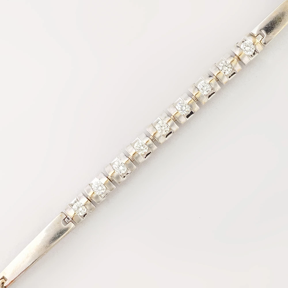 Браслет с бриллиантом из белого золота 585 пробы