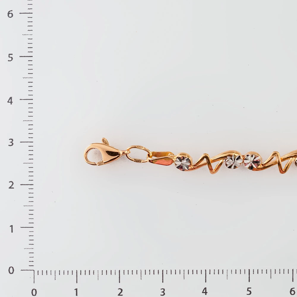 Браслет из красного золота 585 пробы