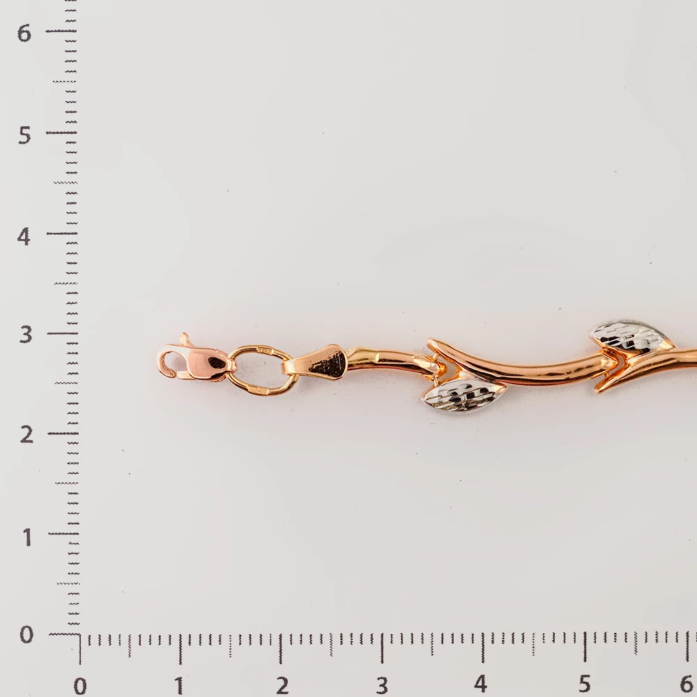 Браслет из красного золота 585 пробы