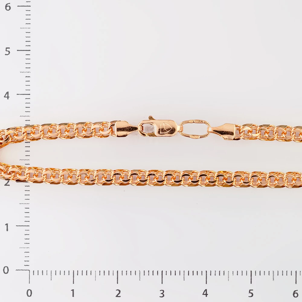 Браслет из красного золота 585 пробы