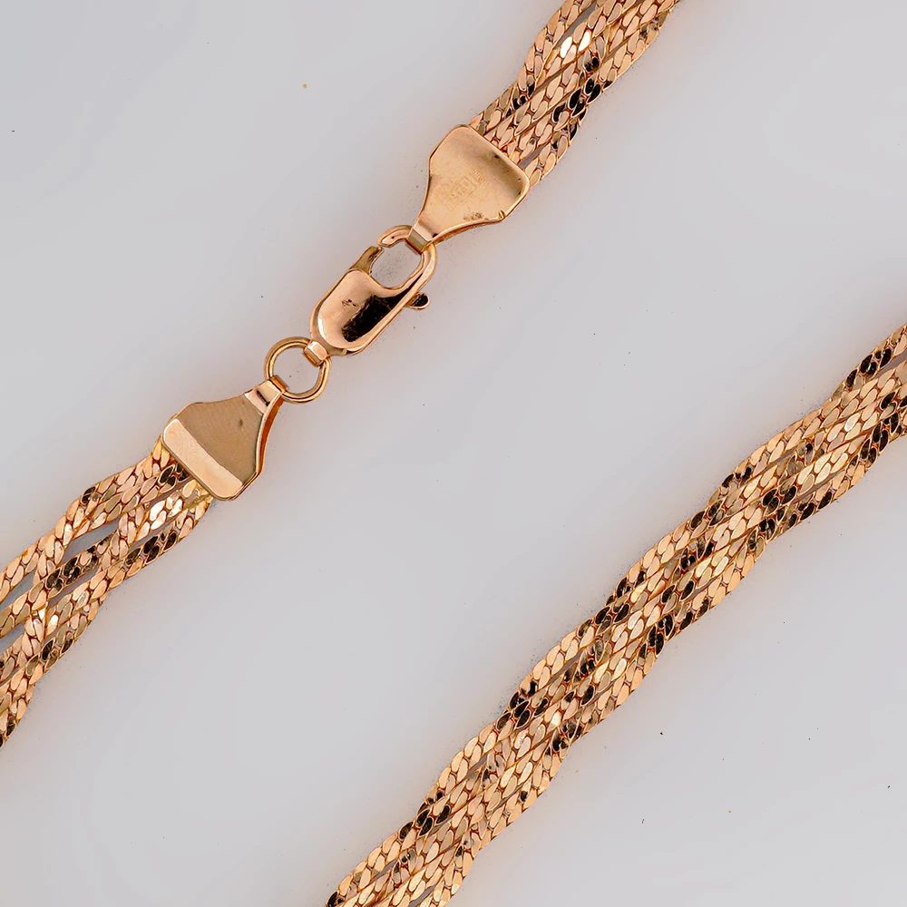 Браслет из красного золота 585 пробы