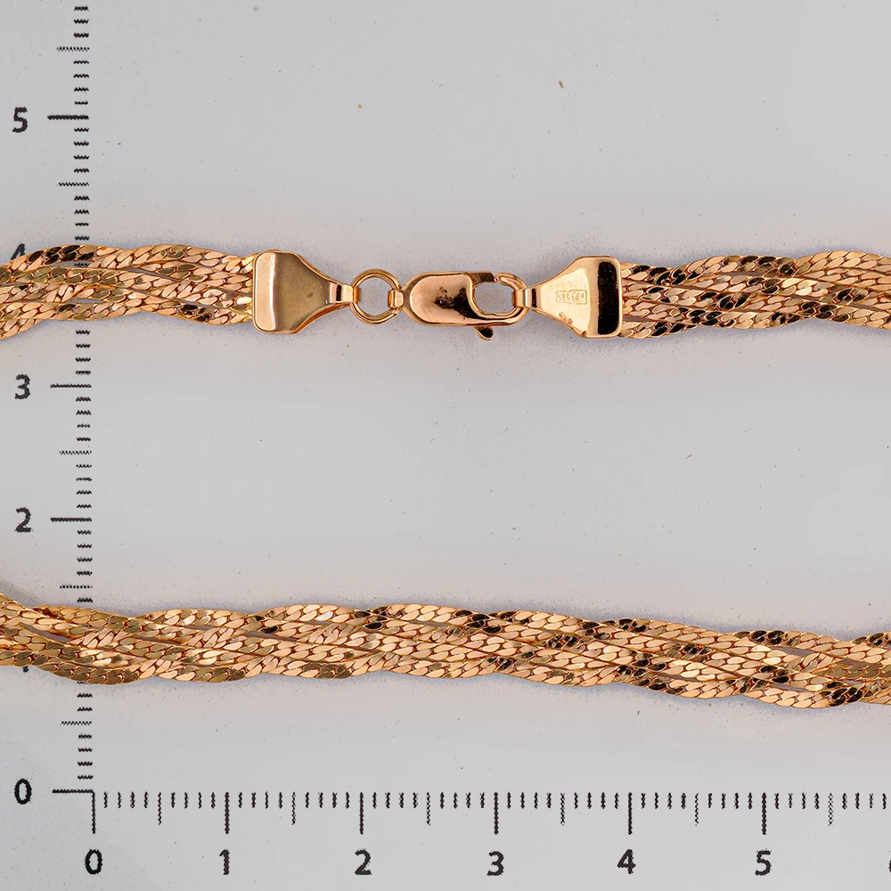 Браслет из красного золота 585 пробы