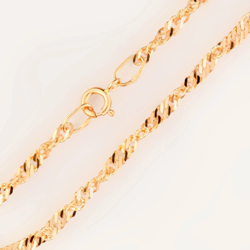 Браслет из красного золота 585 пробы