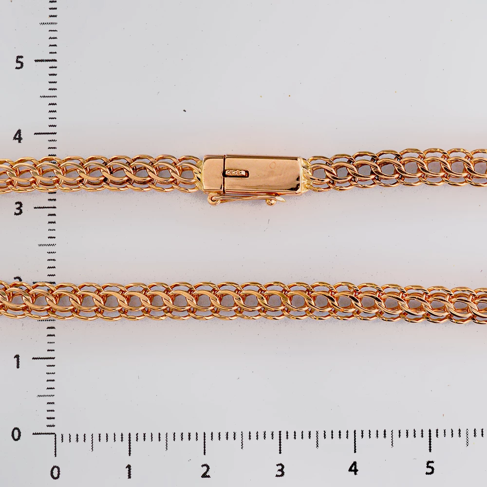 Браслет из красного золота 585 пробы