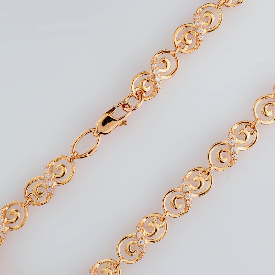 Браслет из красного золота 585 пробы