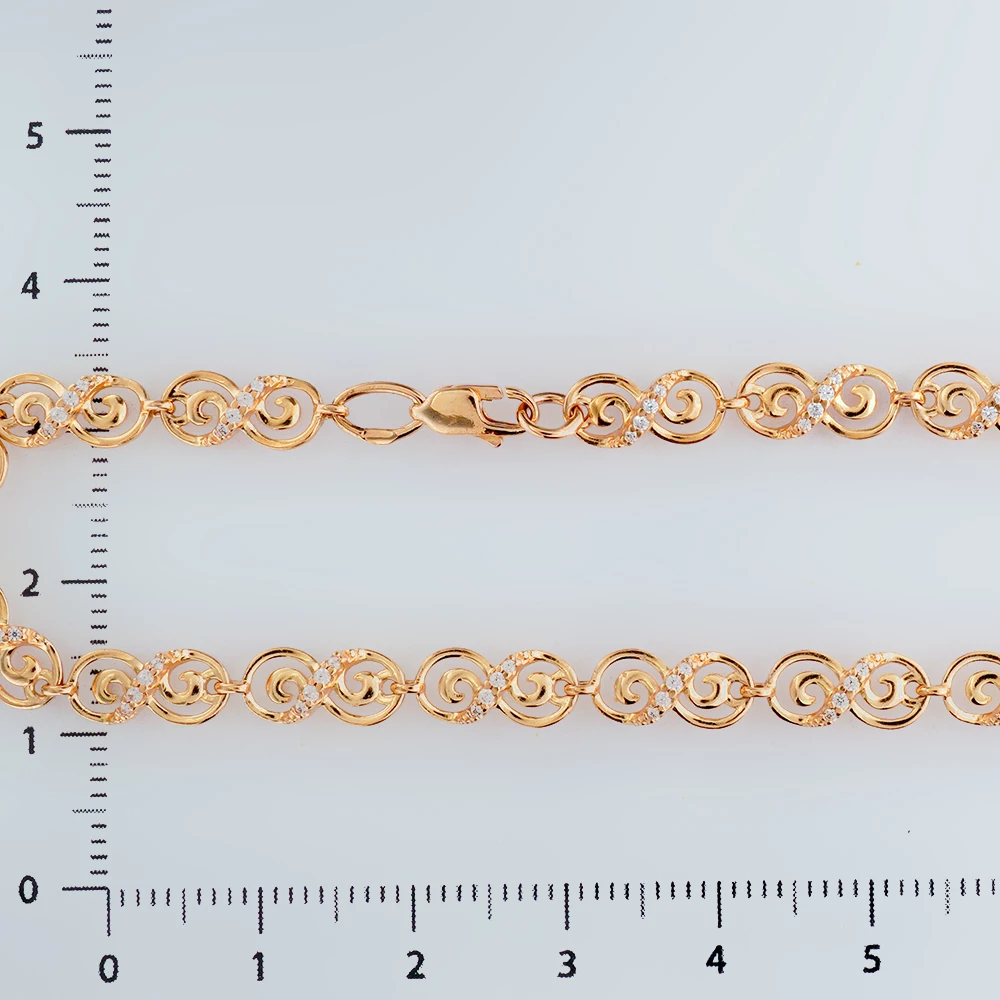 Браслет из красного золота 585 пробы