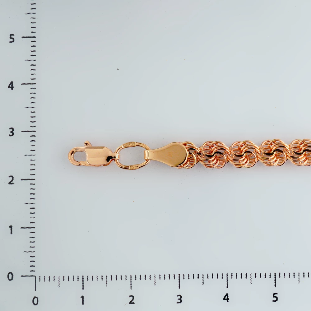 Браслет из красного золота 585 пробы