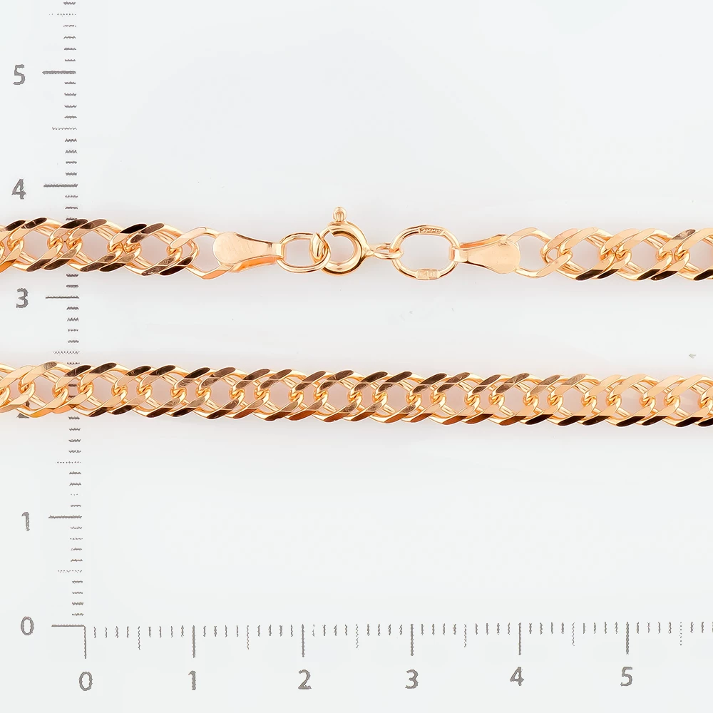 Браслет из красного золота 585 пробы