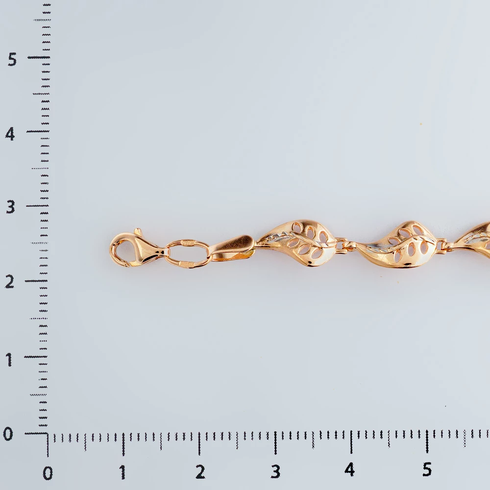 Браслет из красного золота 585 пробы