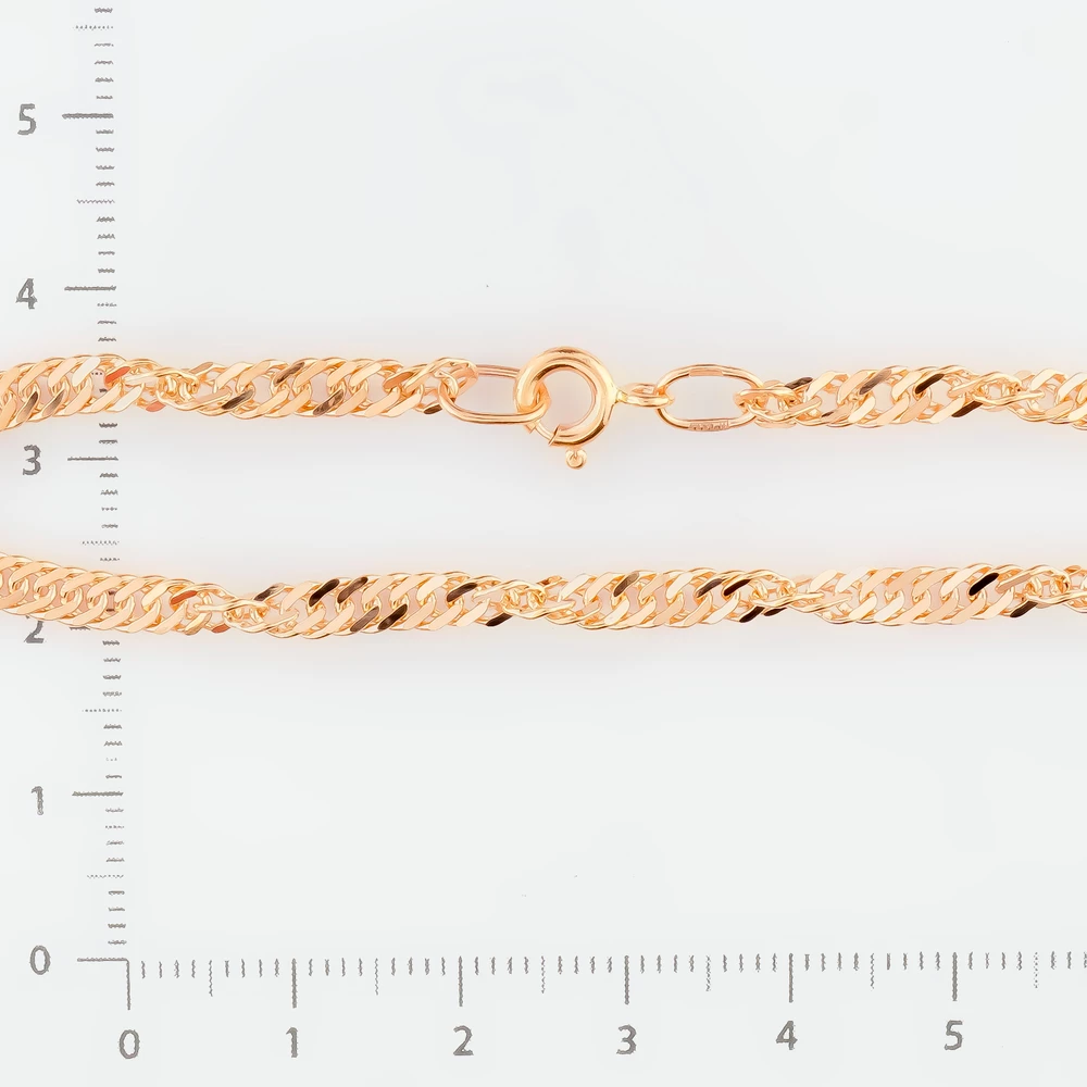 Браслет из красного золота 585 пробы