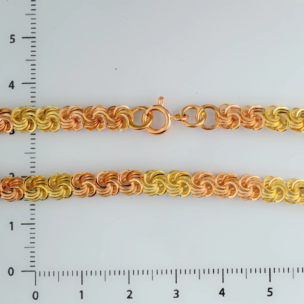 Браслет из красного золота 585 пробы