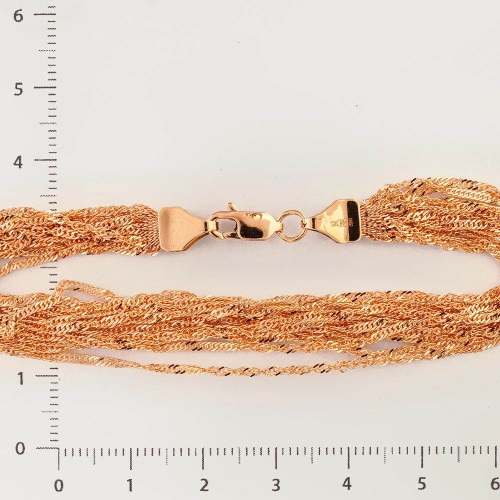 Браслет из красного золота 585 пробы