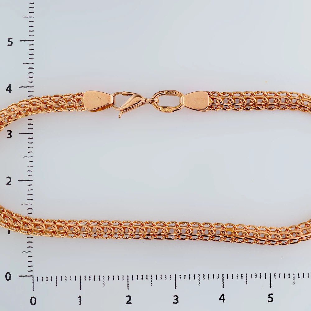 Браслет из красного золота 585 пробы