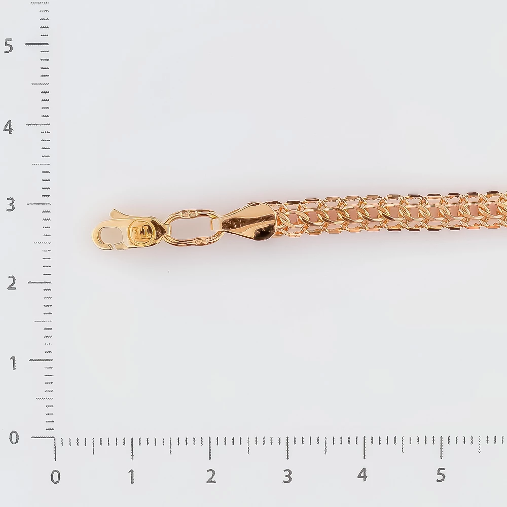 Браслет из красного золота 585 пробы