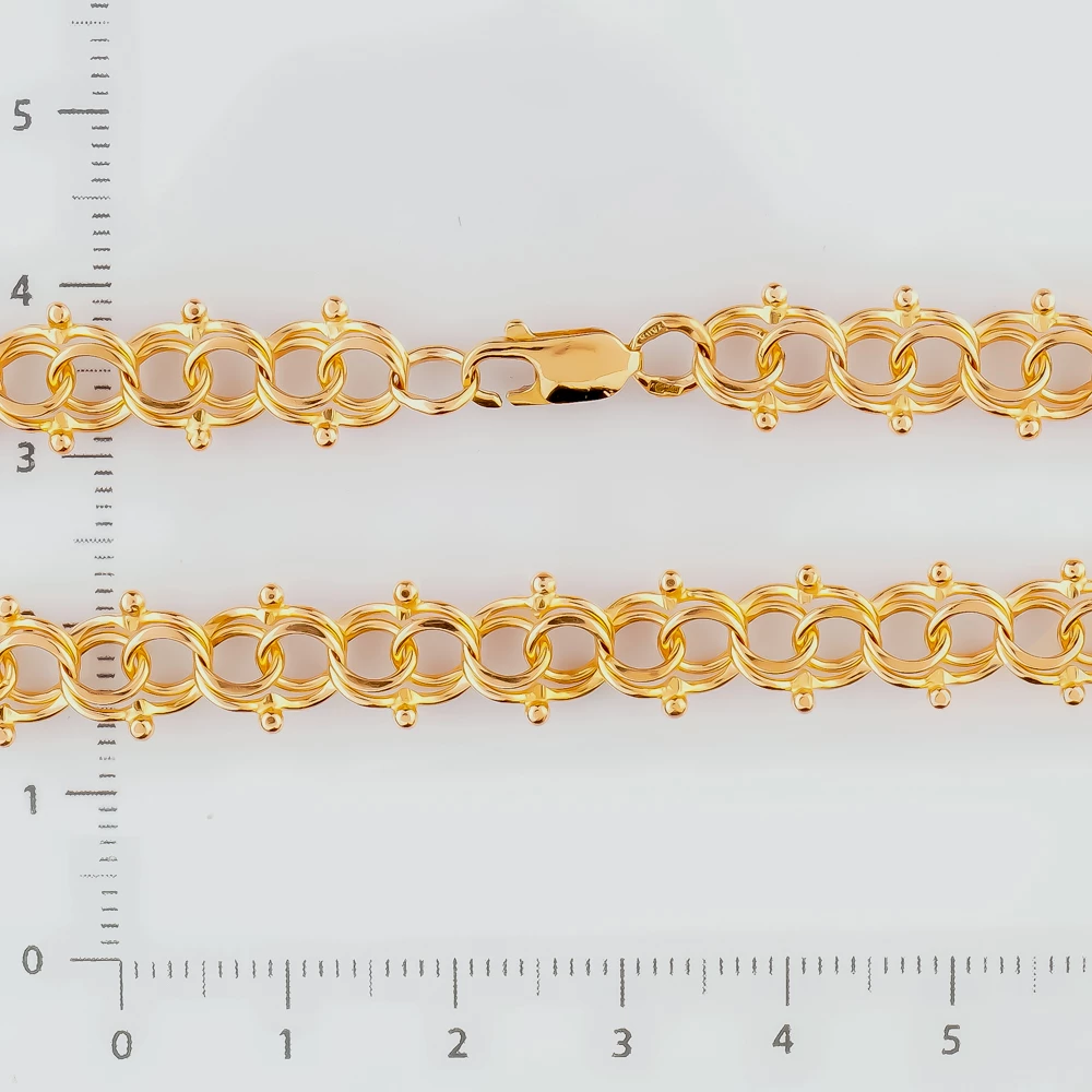 Браслет из красного золота 585 пробы