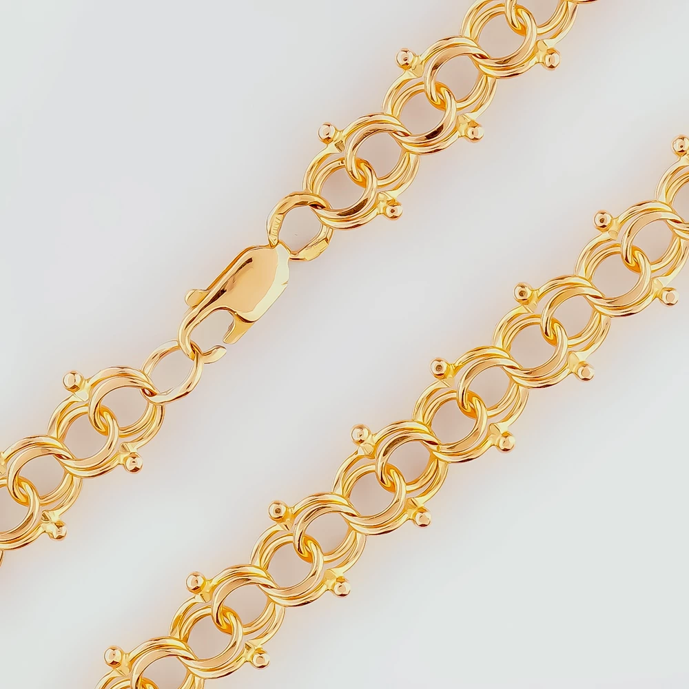 Браслет из красного золота 585 пробы