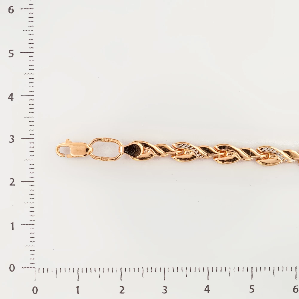 Браслет из красного золота 585 пробы