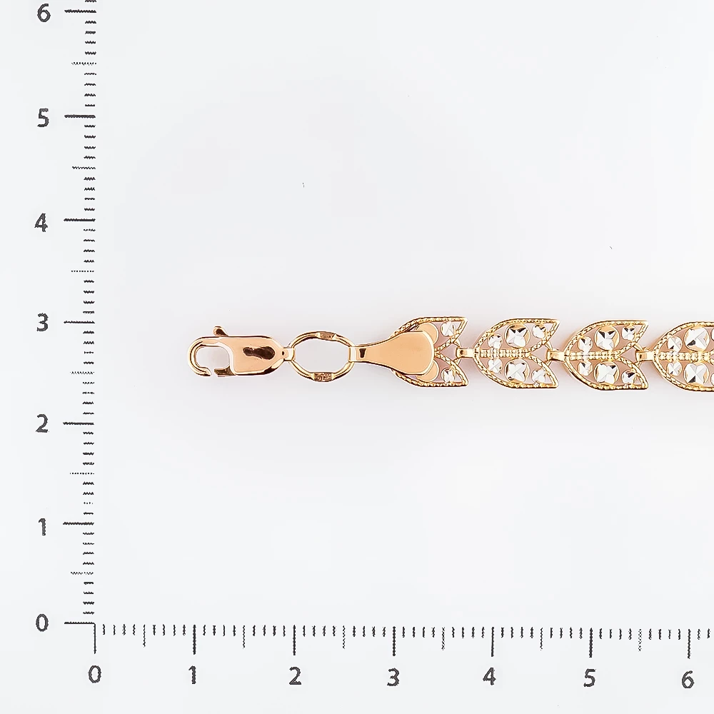 Браслет из красного золота 585 пробы